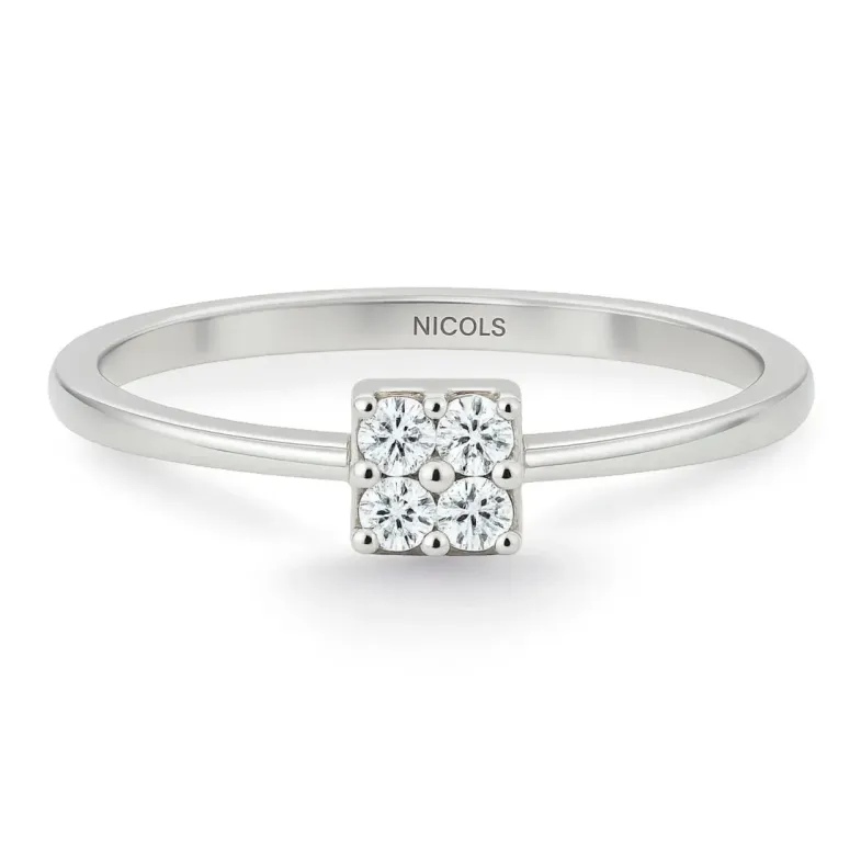 Ring Mumite White Gold Diamanten 0,05 Ct - Brillant