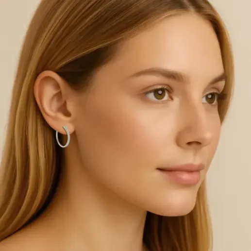 Pendientes Pendientes Diamond Classic - pendientes de aro 2