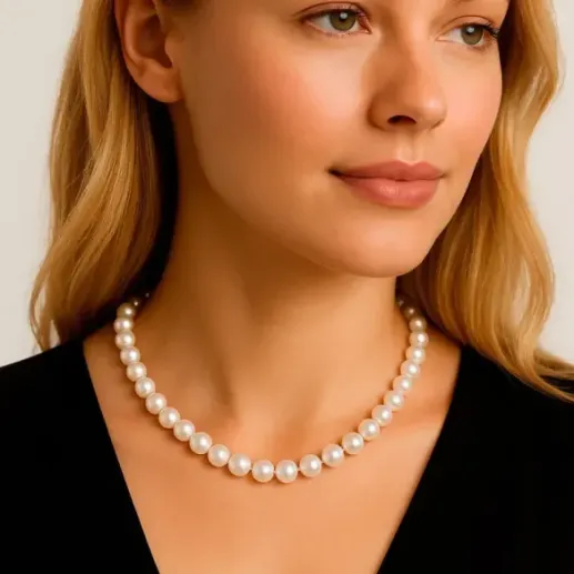 Collar Perlas Akoya 9-9.5mm Cultivadas Naturales - Collares de Perlas 2