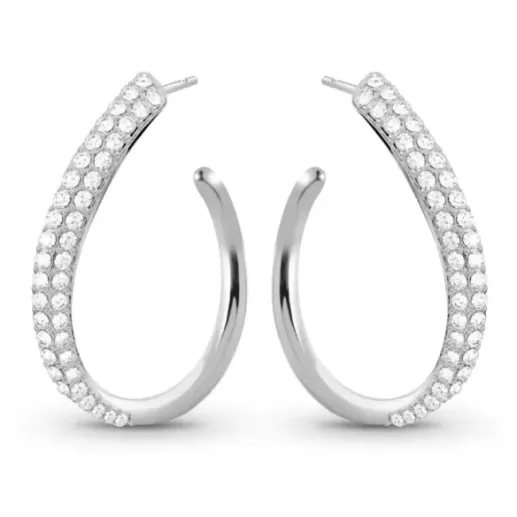Pendientes Aro oval Diamantes 0.98 ct. oro blanco - aros