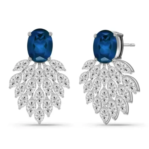 Pendientes Zafiro y Diamante Carnival - Pendientes de Zafiro