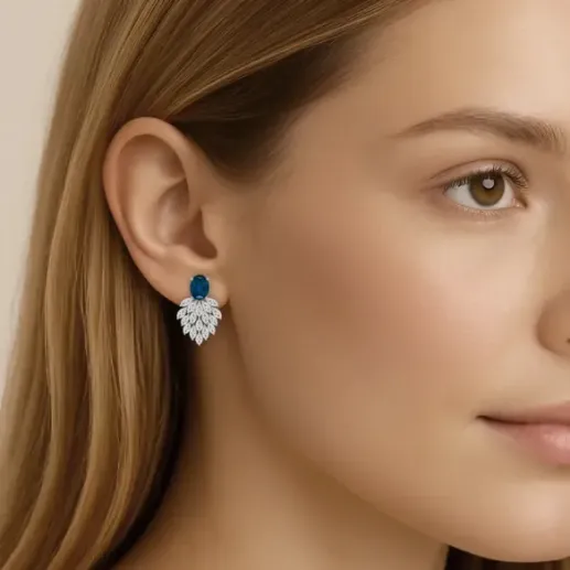 Pendientes Zafiro y Diamante Carnival - Pendientes de Zafiro 2