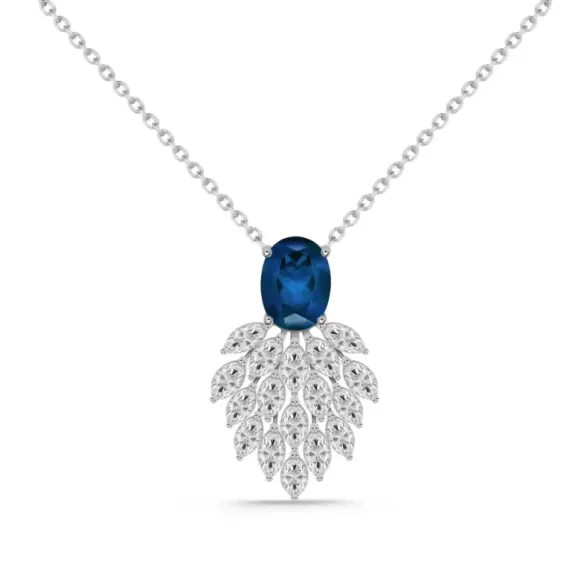 Colgante Zafiro y Diamante Carnival - Collares de Piedras Azules