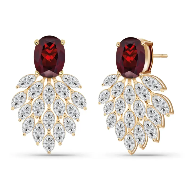 Pendientes Rubí y Diamante Carnival - Boucles d'oreilles Rubi