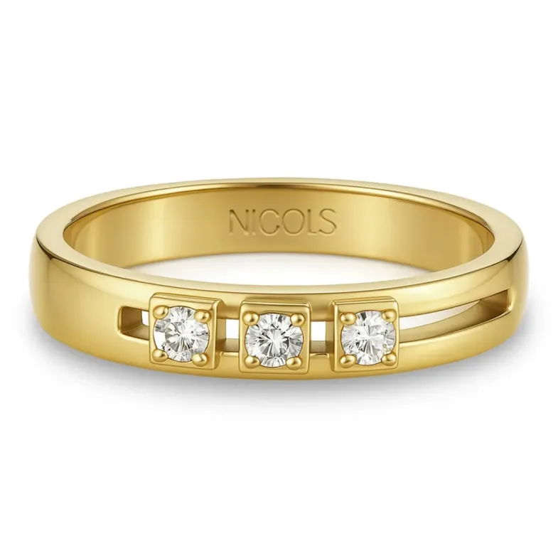 Anillo diamantes Spot Movibles Cuadrado - Talla Brillante