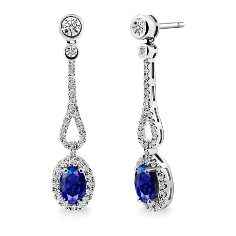 Pendientes Diamantes Zafiro Royal Jewels - Pendientes de Zafiro