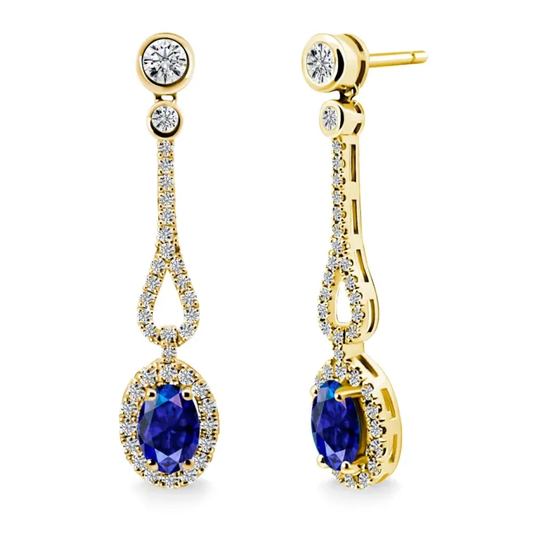 Pendientes Diamantes Esmeralda Royal Jewels - Pendientes de Zafiro