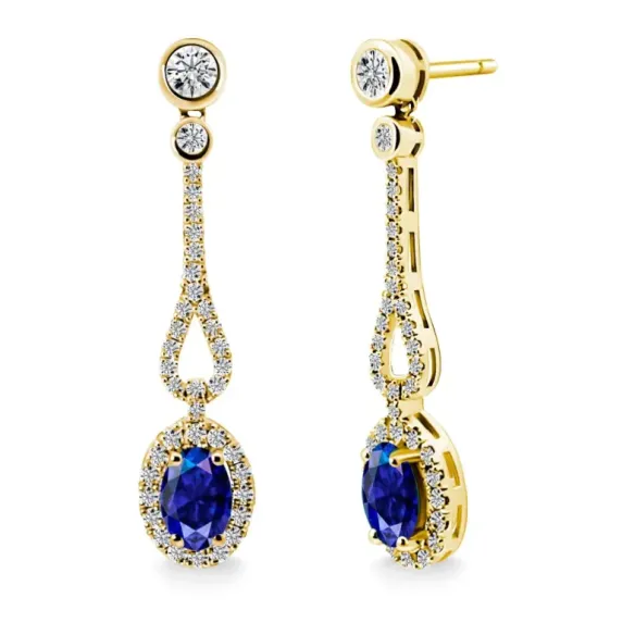 Pendientes Diamantes Esmeralda Royal Jewels - Pendientes de Zafiro