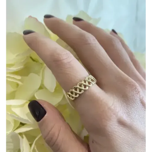 Anillo Ondas Mi Primera Joya - Goldene Ringe ohne Steine 2