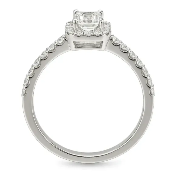 Anillo Diamante 0.40 talla esmeralda Alice - Talla Esmeralda