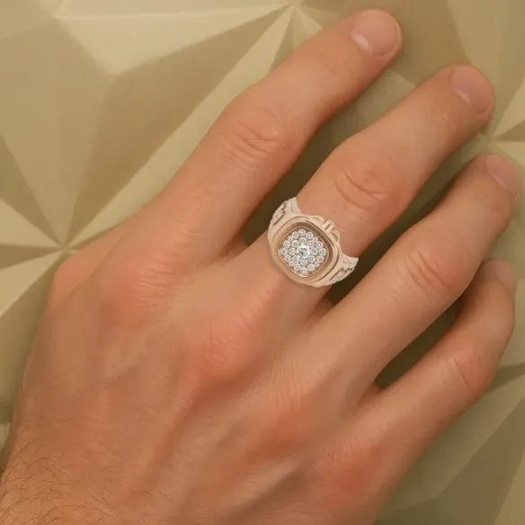 Anillo Or D Reloj Pave Forma TV - Génial