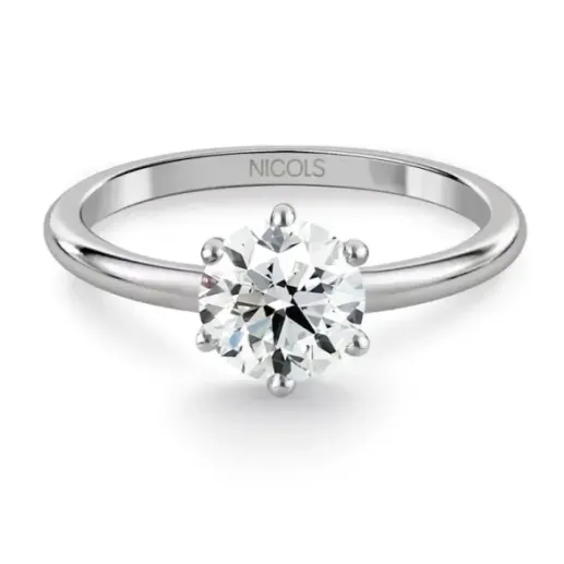 Anillo diamante 0,75 ct Charlotte oro blanco - Génial