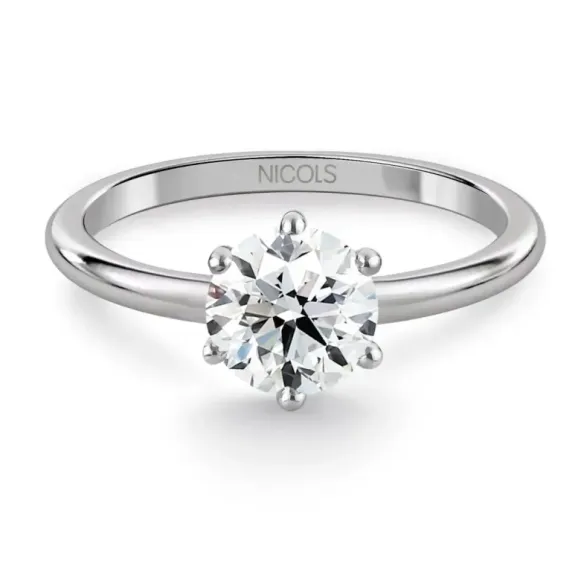Anillo diamante 0,75 ct Charlotte oro blanco - Talla Brillante