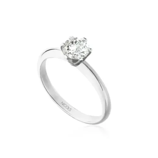 Anillo diamante 0,75 ct Charlotte oro blanco - Talla Brillante 2