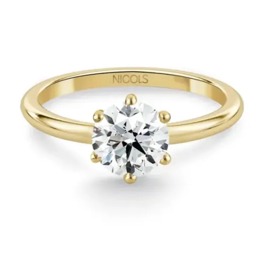 Anillo diamante 1,00 quilates en oro amarillo Charlotte solitario - Solitarios de Oro Amarillo