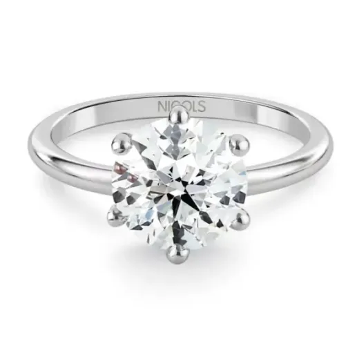 Anillo Compromiso CHARLOTTE Oro Blanco (18kt) con Diamante 1,50ct - Anillos Diamante 1 ct