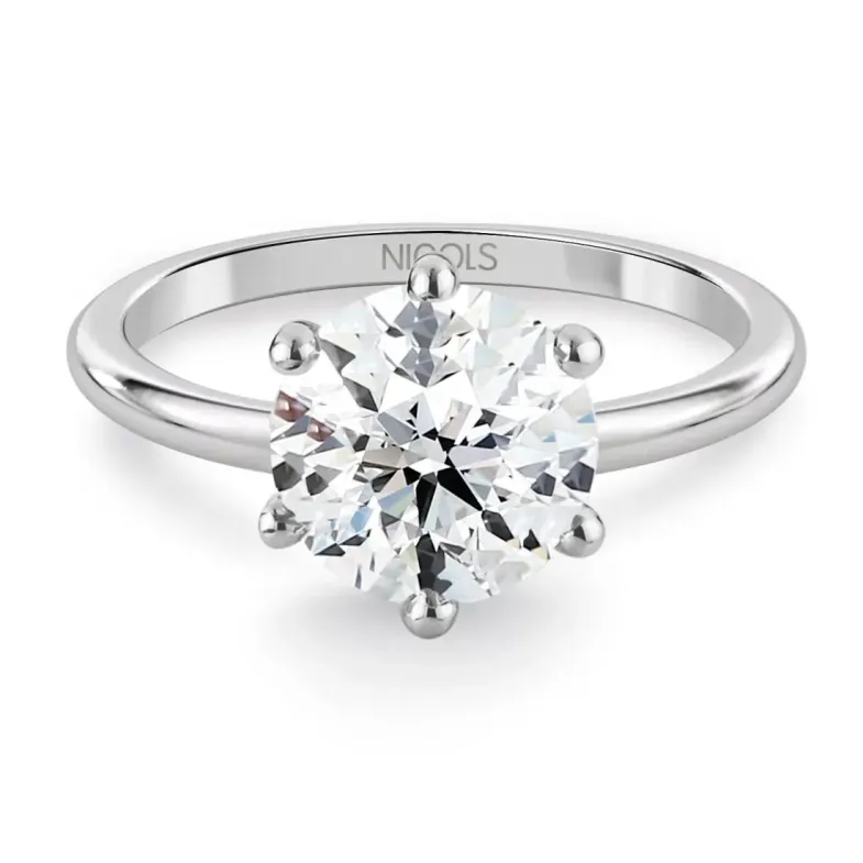 Anillo Compromiso CHARLOTTE Oro Blanco (18kt) con Diamante 1.50ct - Anéis de diamante 1 ct