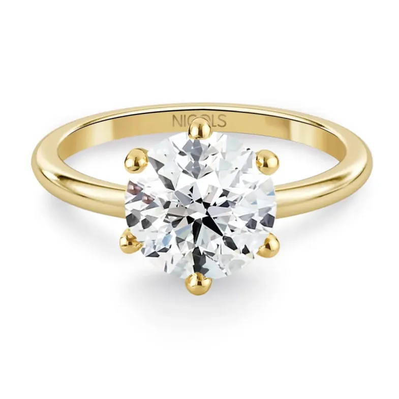 Anillo de Diamante 2,50 Quilates Charlotte en Oro Amarillo - Anillos Diamante mayor 2 ct