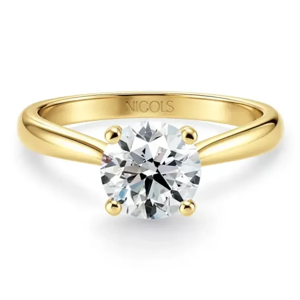 Anillo Diamante 0,75 Ct Nicole Oro Amarillo - Solitarios de Oro Amarillo