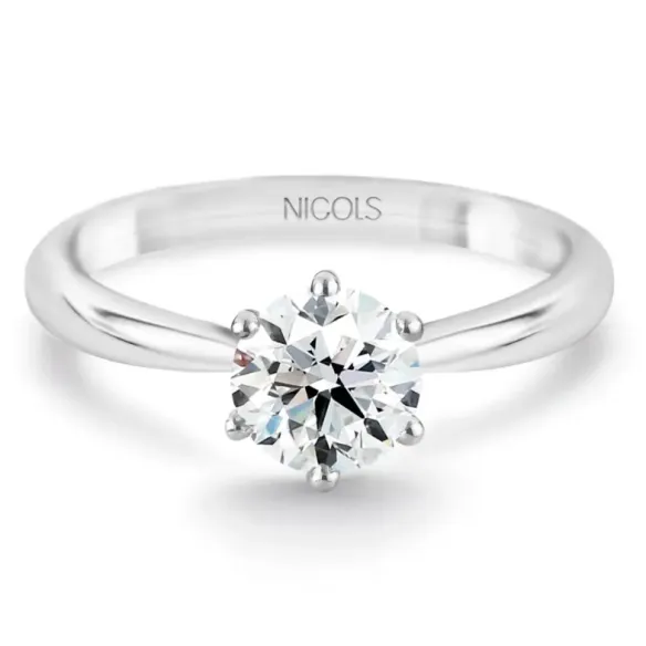 Anillo Solitario 1,00 ct Alexia oro blanco - Brillant