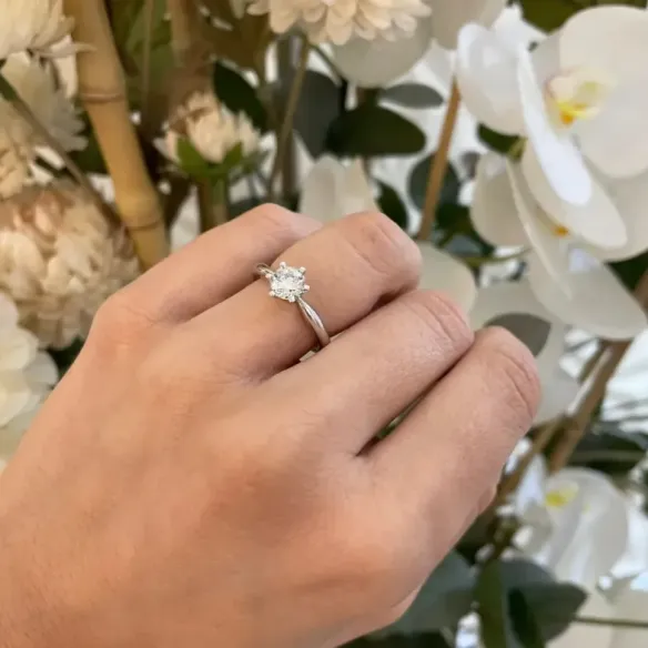 Anillo Solitario 1,00 ct Alexia oro blanco - Brillant