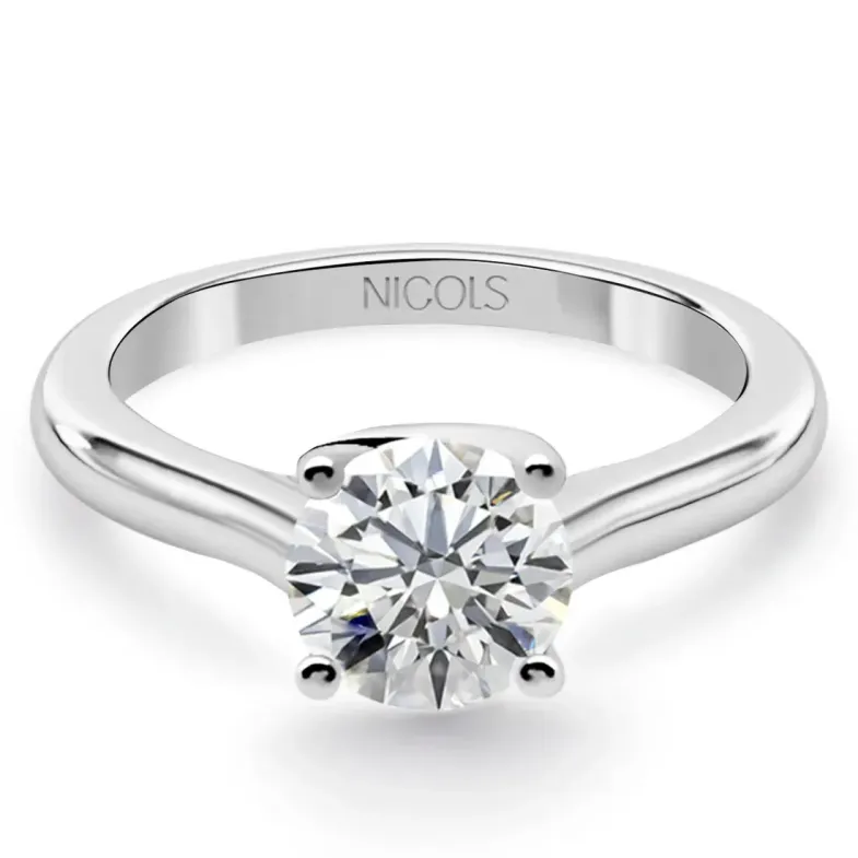 Anillo compromiso oro blanco Megan con diamante de 1,00ct. - Génial