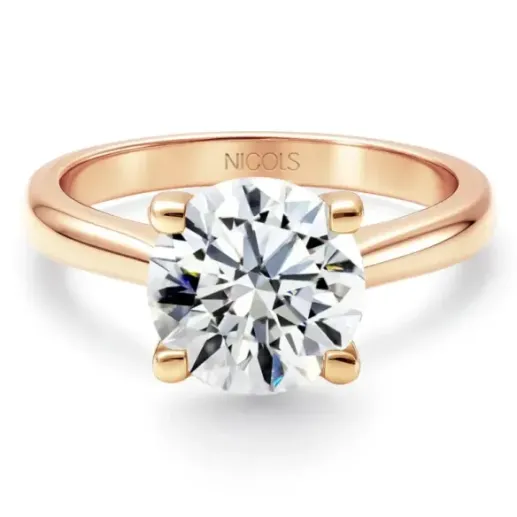 Anillo Solitario 1,50 ct Nancy oro rosa - Talla Brillante