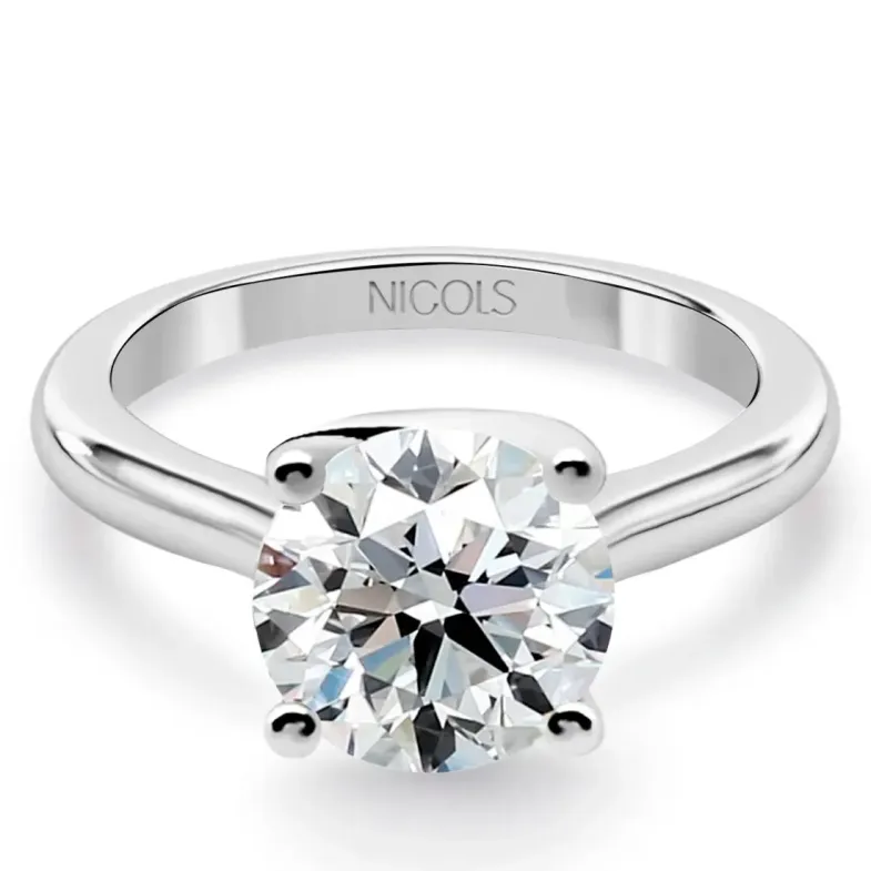 Anillo compromiso oro blanco Megan con diamante de 1,50ct. - Diamantringe 1 ct