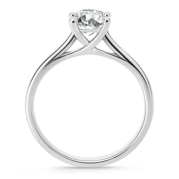 Anillo compromiso oro blanco Megan con diamante de 1,50ct. - Diamantringe 1 ct