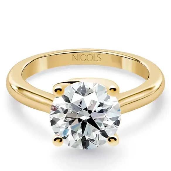 Anillo compromiso oro amarillo Megan con diamante de 1,50ct. - Anillos Diamante 1 ct