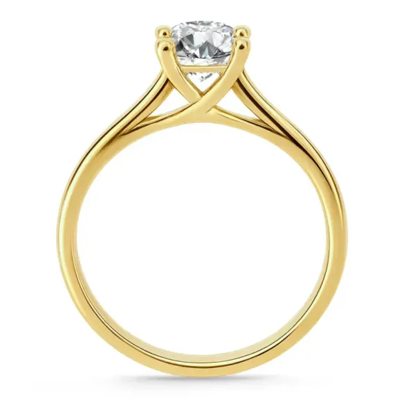 Anillo compromiso oro amarillo Megan con diamante de 1,50ct. - Anillos Diamante 1 ct