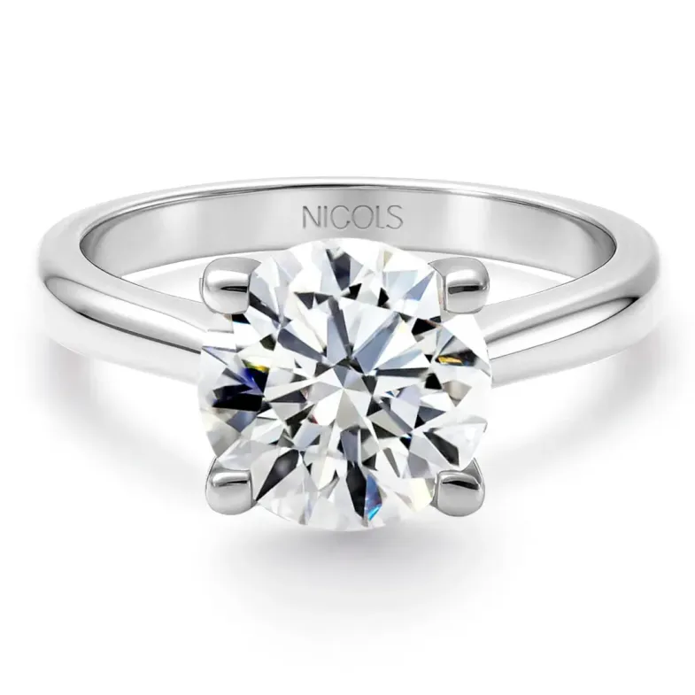 Anillo Solitario 2,50 ct Nancy oro blanco - Diamantringe Major 2 CT