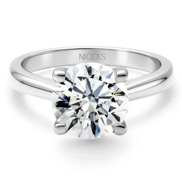 Anillo Solitario 2,50 ct Nancy oro blanco - Diamantringe Major 2 CT