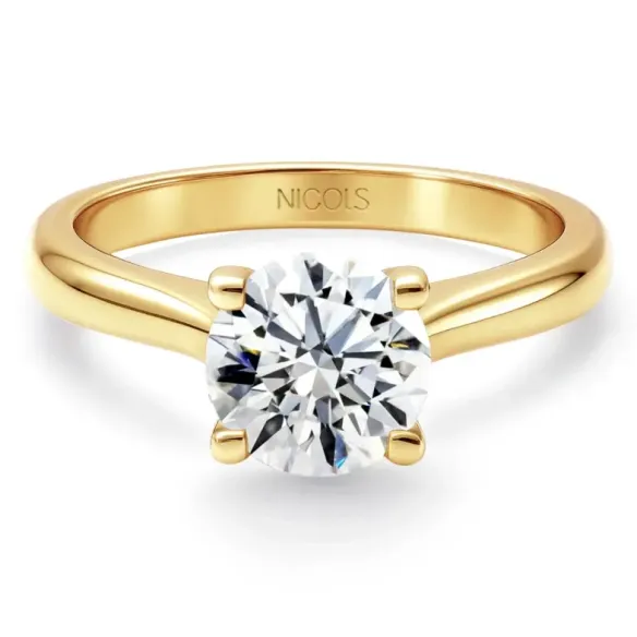Anillo Solitario 0,75 ct Nancy oro amarillo - Brillante