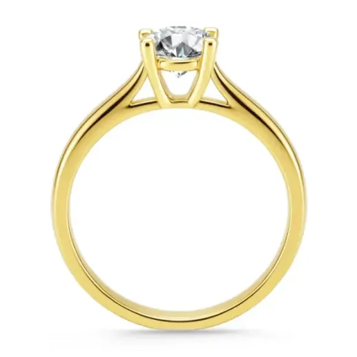 Anillo Solitario 0,75 ct Nancy oro amarillo - Talla Brillante 2