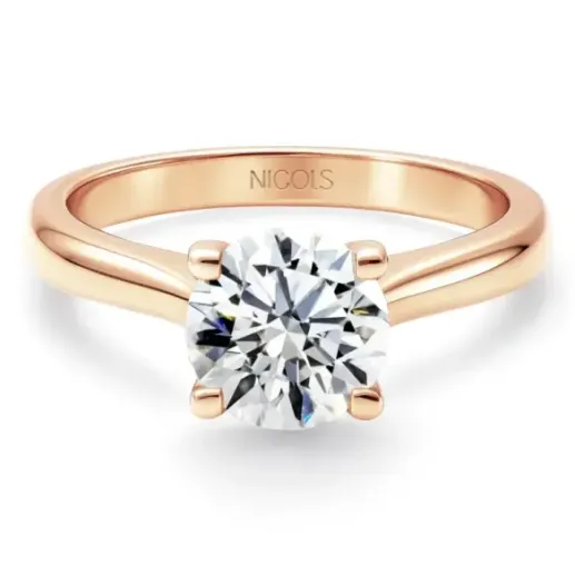 Anillo Solitario 0,75 ct Nancy oro rosa - Talla Brillante