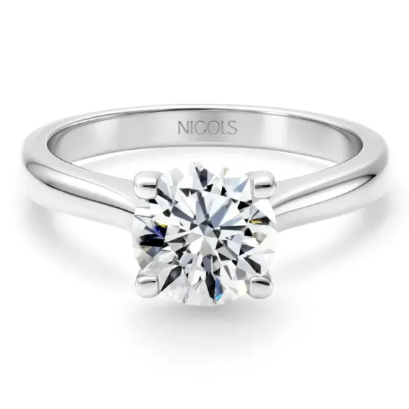 Anillo Solitario 0,75 ct Nancy platino - Talla Brillante