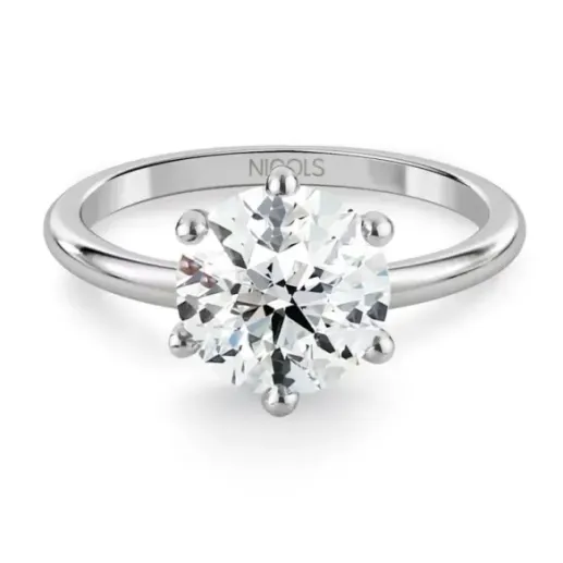 Anillo Solitario 1,50 ct Charlotte platino - Talla Brillante