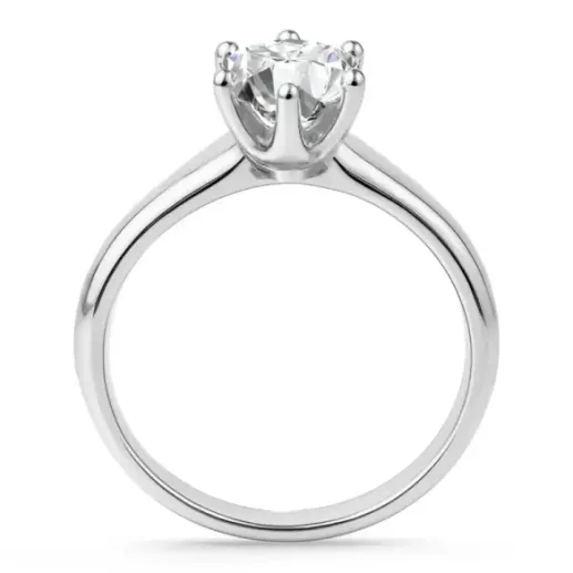 Anillo Solitario 1,50 ct Charlotte platino - Talla Brillante 2