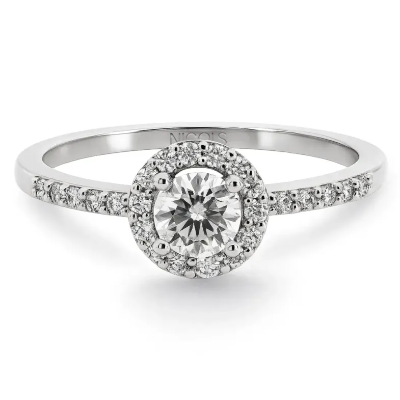 Anillo Solitario Diamante Clavel 0.30 - Brillante