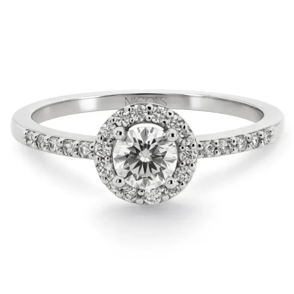 Anillo Solitario Diamante Clavel 0.30 - Talla Brillante