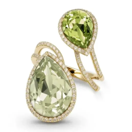 Anillo peridotos y diamantes Octopus Perilla - aktuelle designs