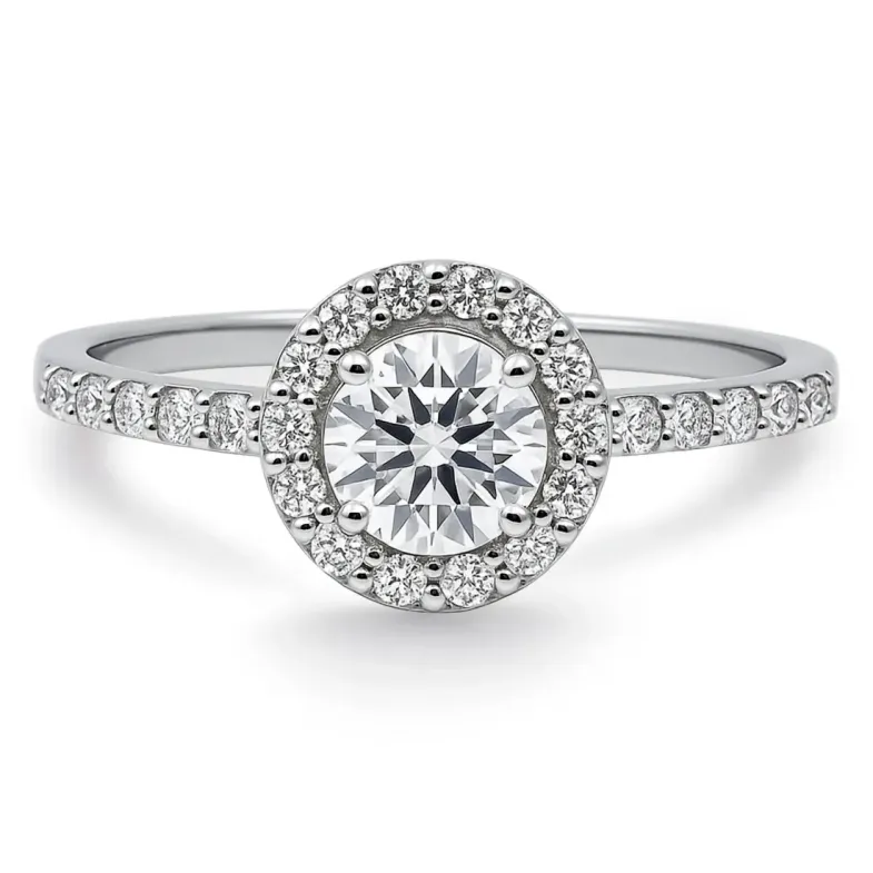 Anillo Solitario Diamante Clavel 0.40 - Talla Brillante