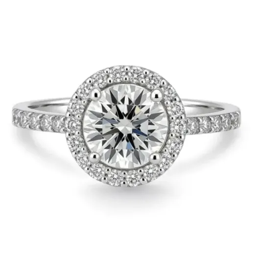 Anillo Solitario Diamante Clavel - Talla Brillante