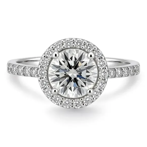 Anillo Solitario Diamante Clavel - Talla Brillante