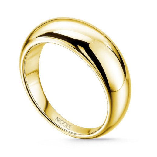 Anillo Oro Minimalista Media Caña Alta - Bagues d'or sans pierres