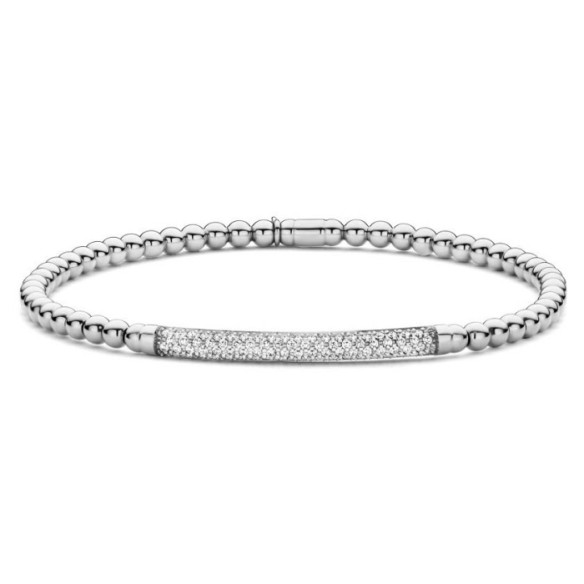 Pulsera Oro blanco y Diamantes Elástica Colette Barra - Bracelets de diamant