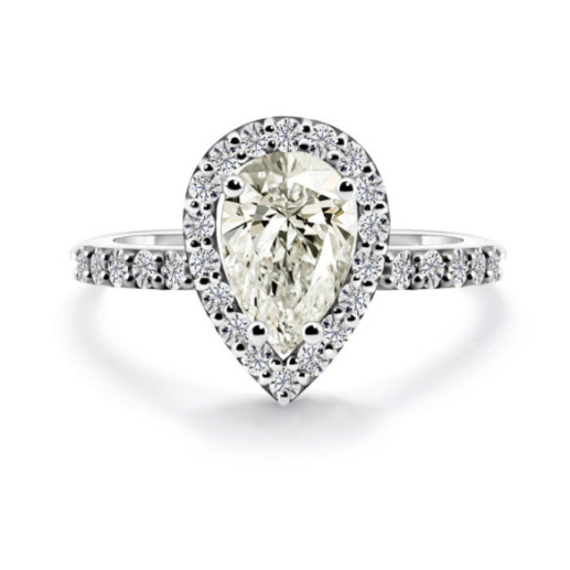 Anillo Diamante Pera Solitario 0.97 Quilates - TALLA PERA