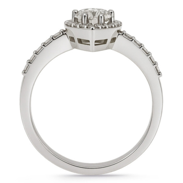 Anillo Diamante Pera Solitario 0.97 Quilates - TALLA PERA