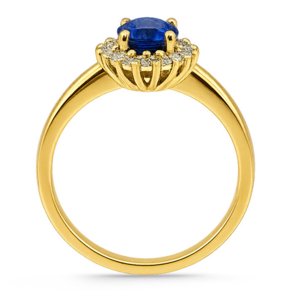 Anillo Compromiso Zafiro Dalia 1.00 - ANéIS